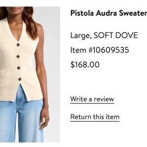 Pistola Women's Beige Sweater Vest